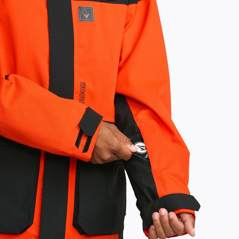 Kurtka snowboardowa męska Volcom Kleveland orange shock 10