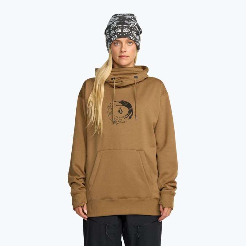 Bluza snowboardowa damska Volcom Riding Hydro P/O bronze