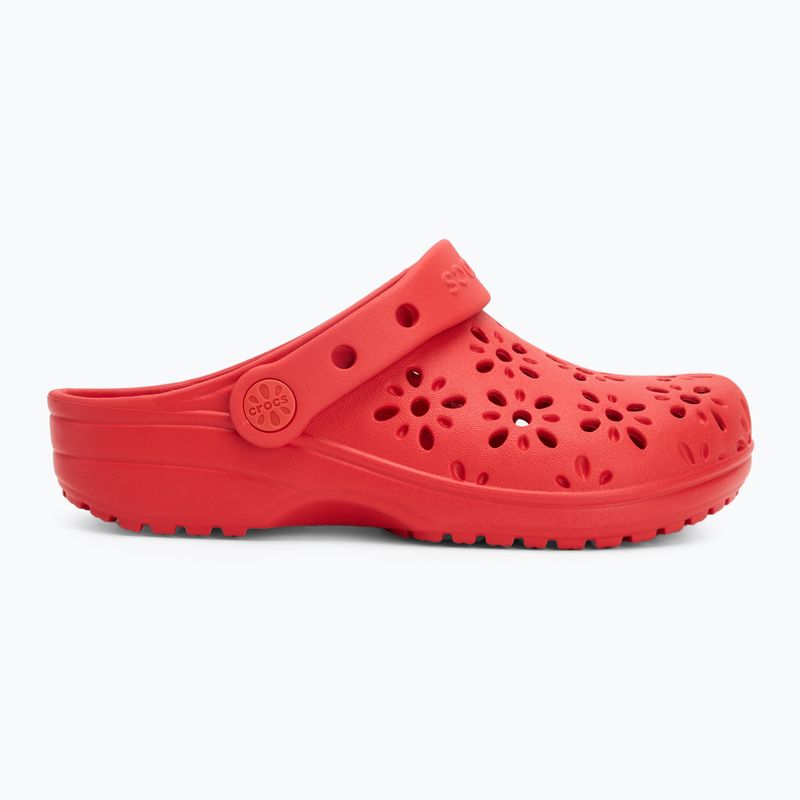 Klapki dziecięce Crocs Classic Floral Cutout Clog Kids cherry red 3
