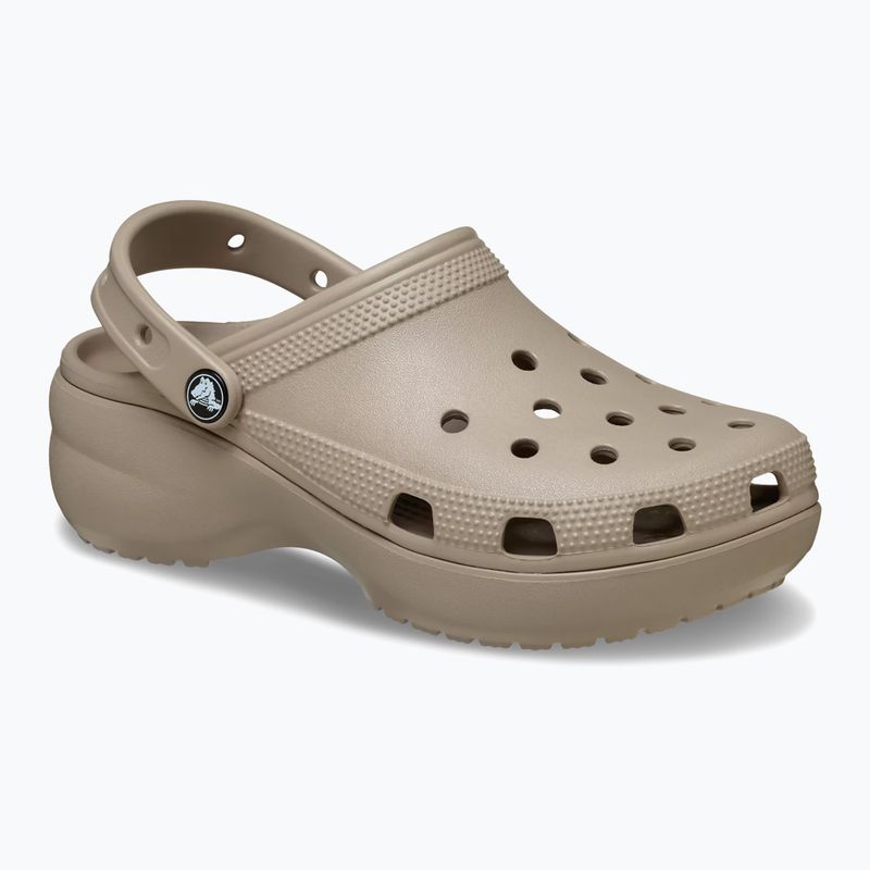 Klapki damskie Crocs Classic Platform Clog taupe 9