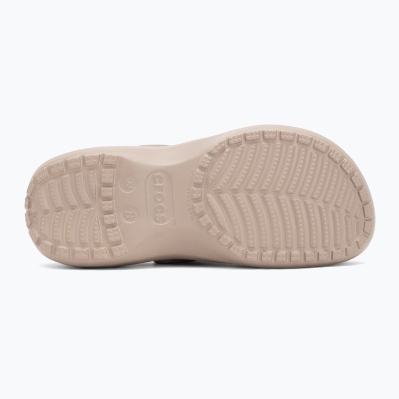 Klapki damskie Crocs Classic Platform Clog taupe 5