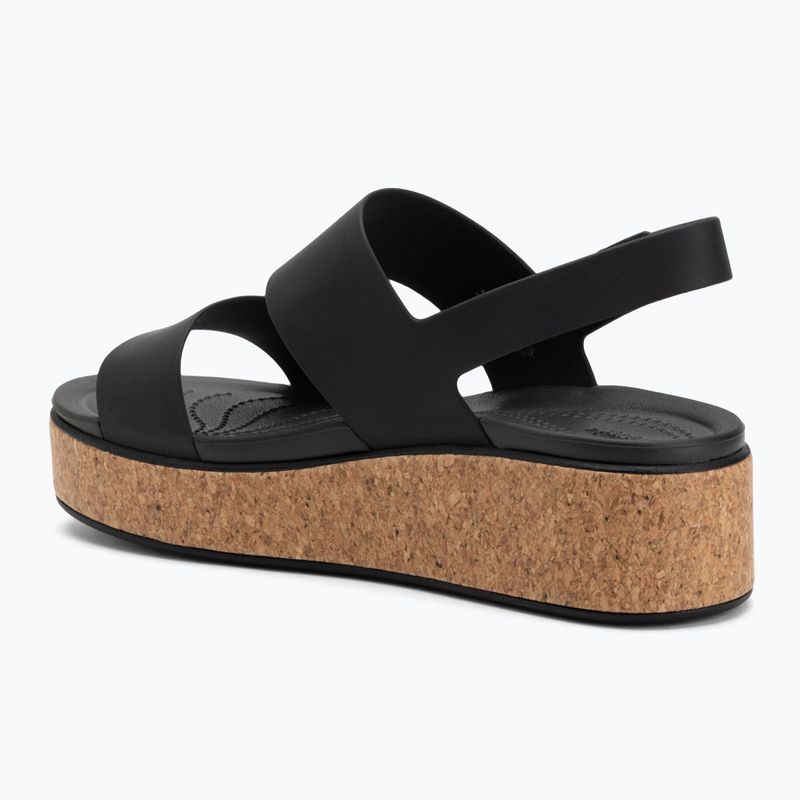Sandały damskie Crocs Brooklyn Cork Low Wedge black/black 3