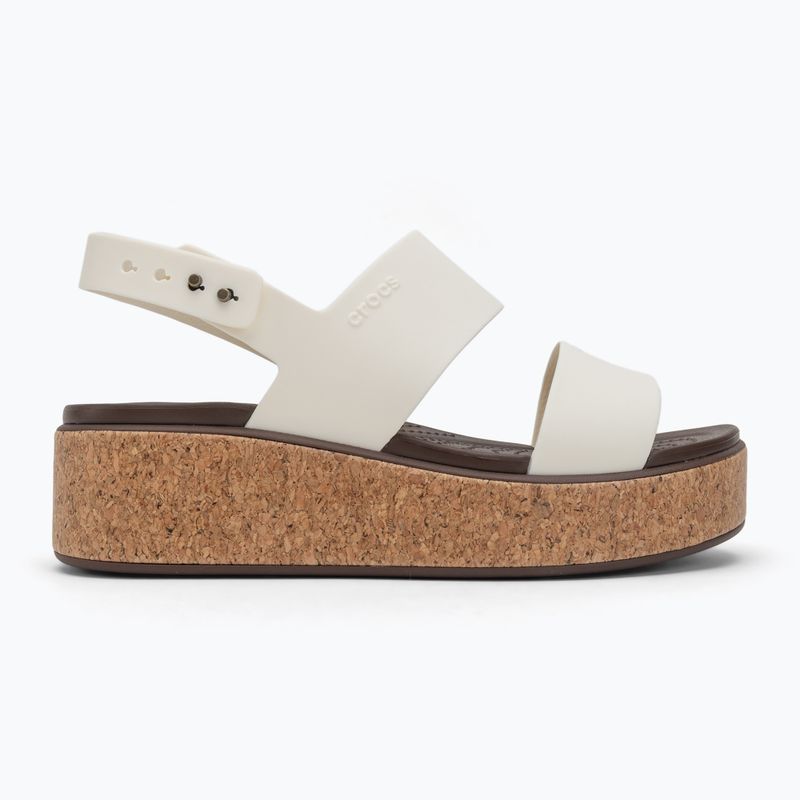 Sandały damskie Crocs Brooklyn Cork Low Wedge chalk 2