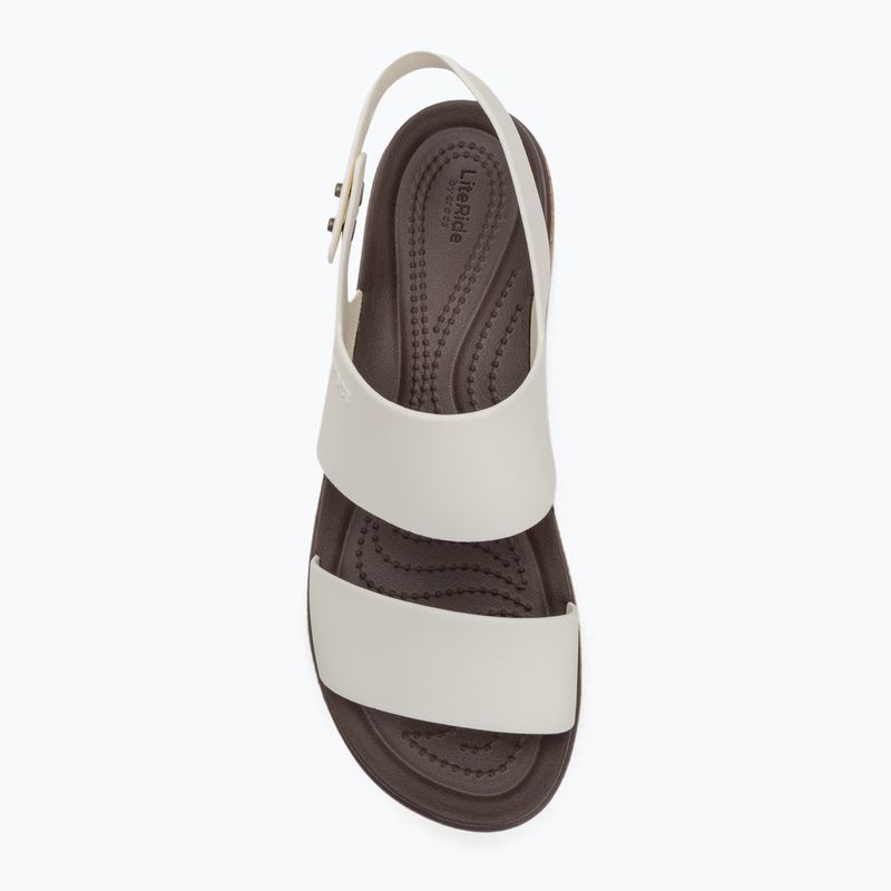 Sandały damskie Crocs Brooklyn Cork Low Wedge chalk 5