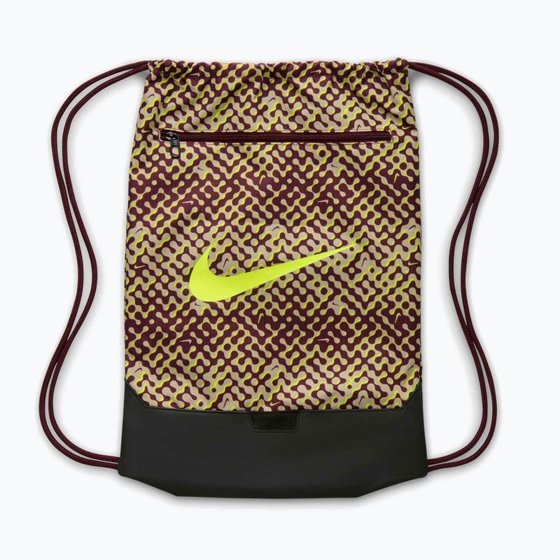 Worek Nike Brasilia 9.5 18 l burgundy crush/black/volt