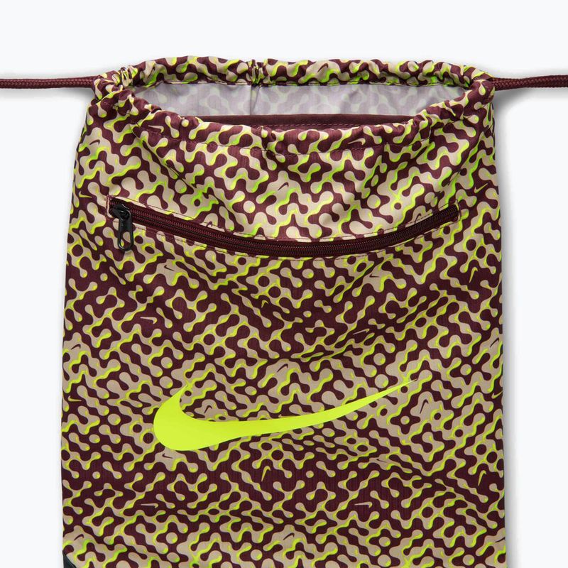 Worek Nike Brasilia 9.5 18 l burgundy crush/black/volt 3