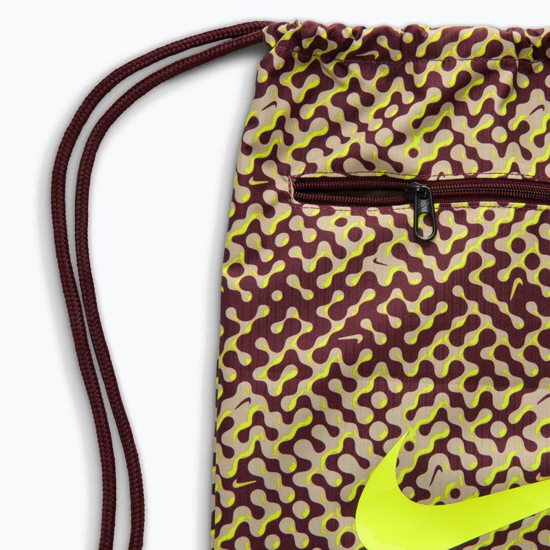 Worek Nike Brasilia 9.5 18 l burgundy crush/black/volt 4