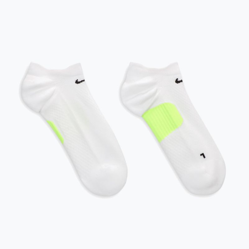Skarpety Nike Running Midweight No-Show white/volt/black 3