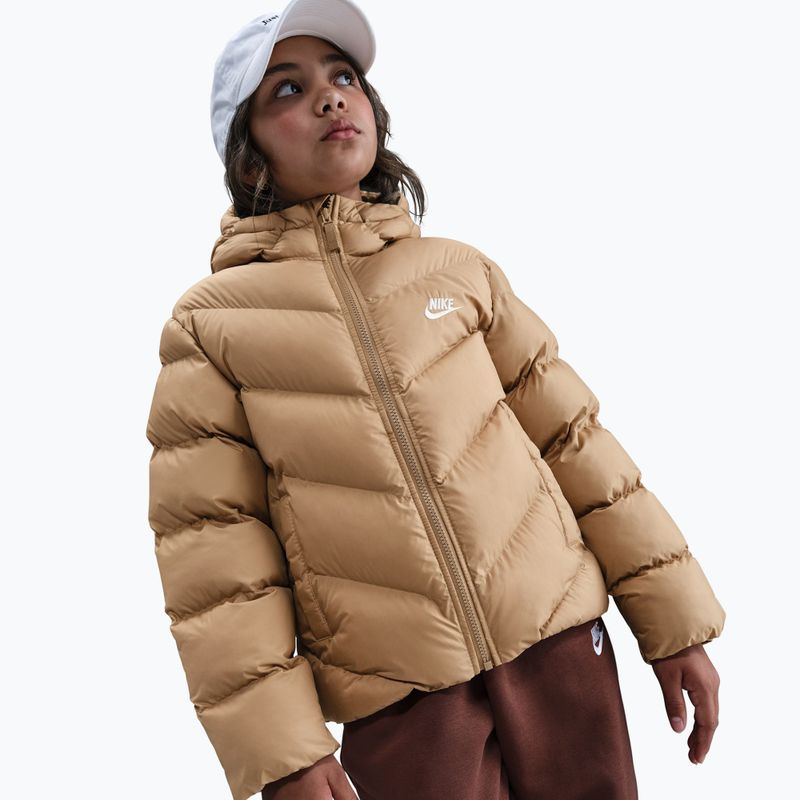 Kurtka ocieplana dziecięca Nike Sportswear All Day Play hemp/white 4