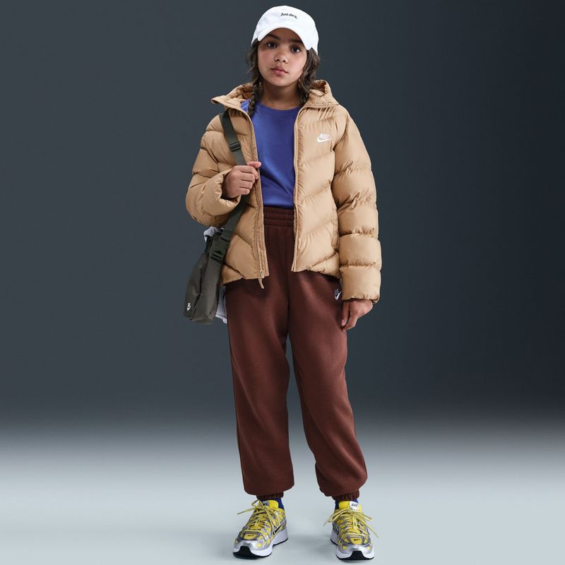Kurtka ocieplana dziecięca Nike Sportswear All Day Play hemp/white 10