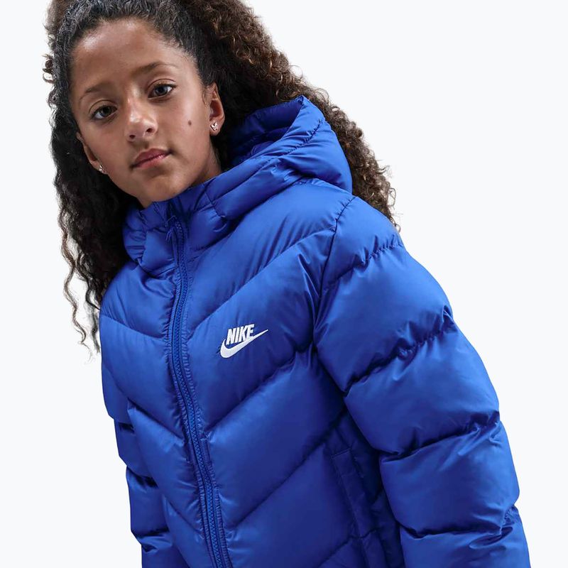 Kurtka ocieplana dziecięca Nike Sportswear All Day Play game royal/white 3