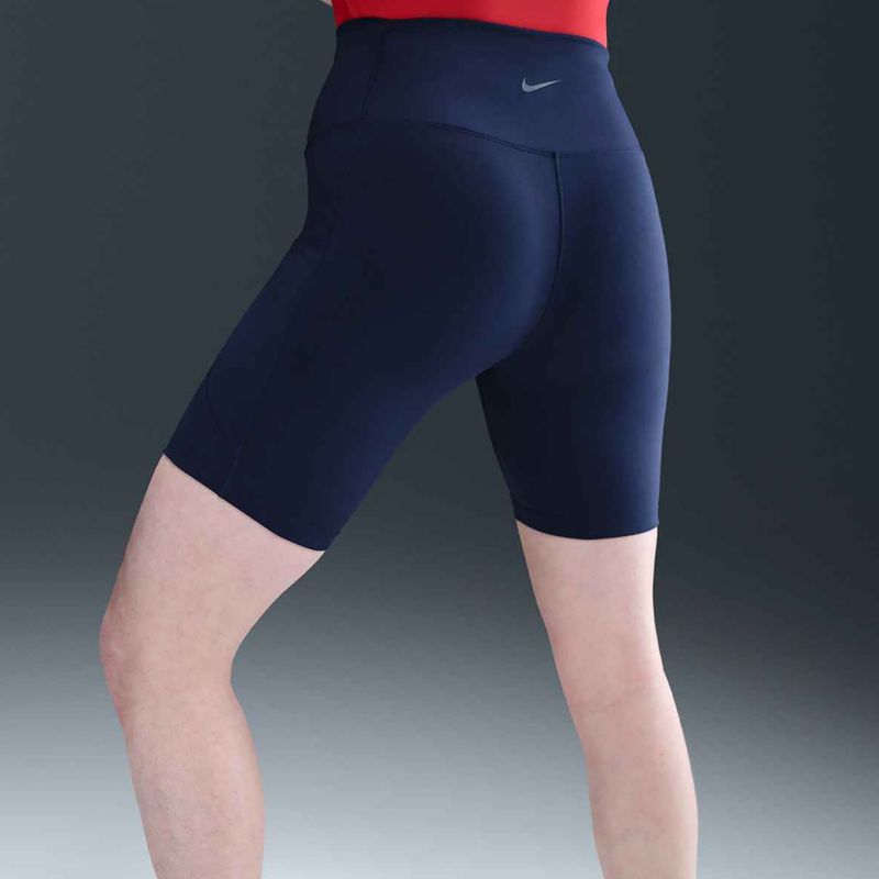 Spodenki damskie Nike One High Waisted 8" Biker midnight navy 12