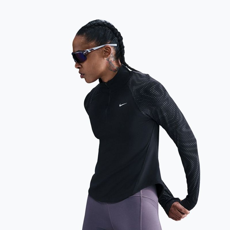 Longsleeve do biegania damski Nike Tempo Flash Dri-Fit 1/4 Zip black