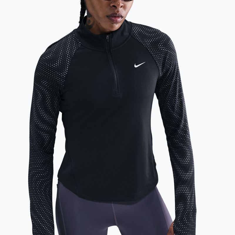 Longsleeve do biegania damski Nike Tempo Flash Dri-Fit 1/4 Zip black 2