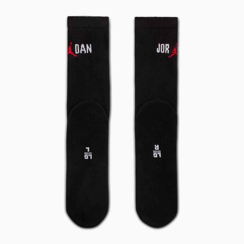 Skarpety Jordan Everyday Crew 1 para black/white/university red 3