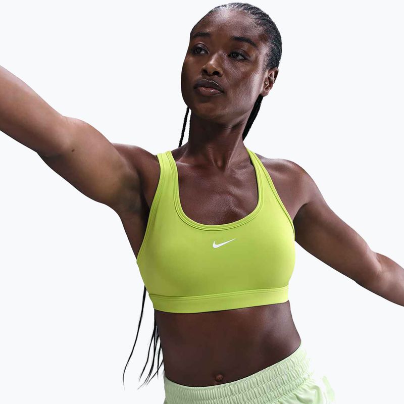 Biustonosz treningowy Nike Swoosh Light Support cyber/white 4
