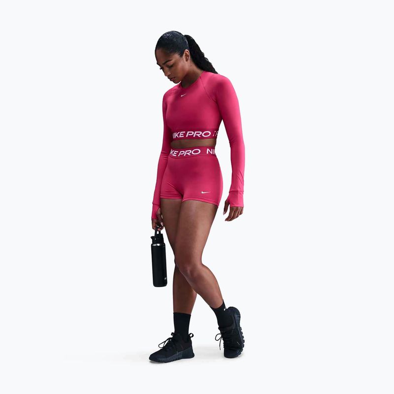 Spodenki damskie Nike Pro 365 3" rush pink/white 2