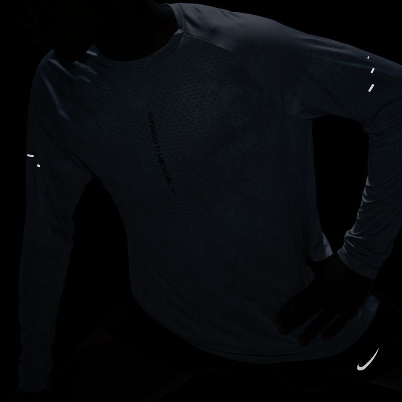 Longsleeve do biegania męski Nike Stride Dri-Fit ADV light smoke grey 7