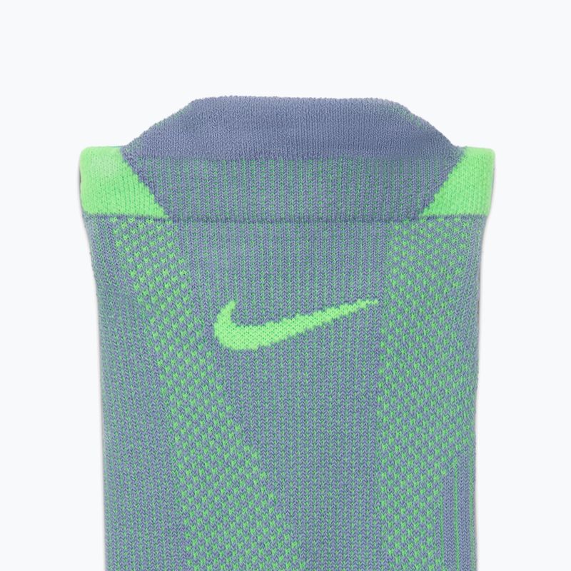 Skarpety Nike Running Lightweight No-Show Iron purple/voltage green/voltage green 4