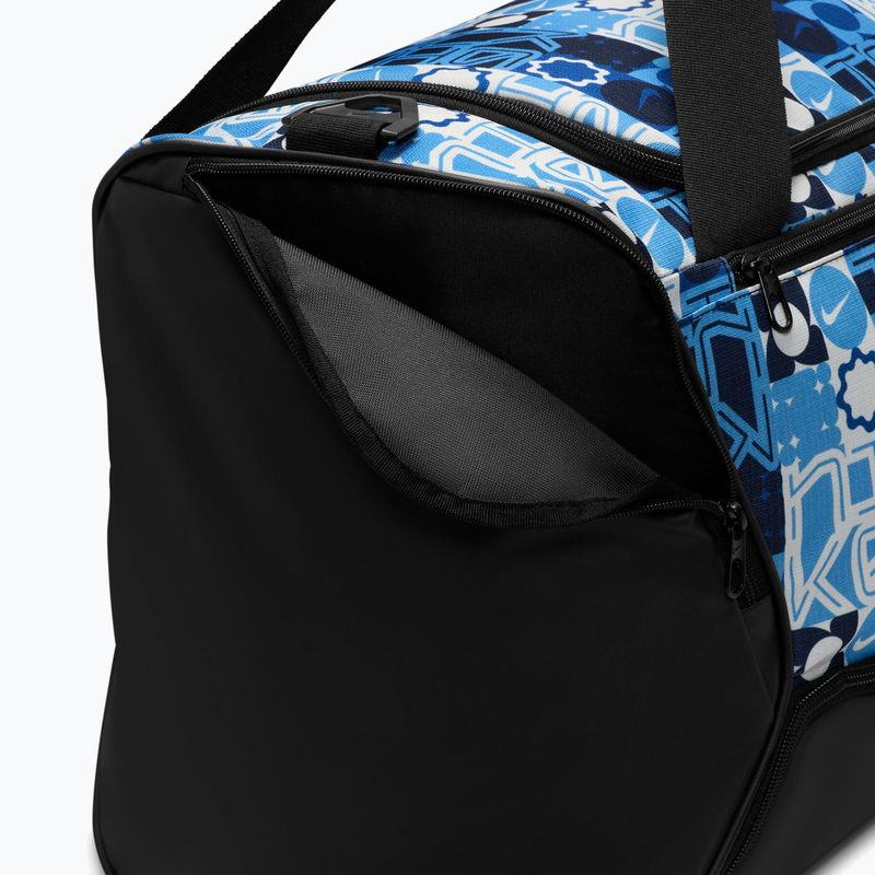 Torba treningowa Nike Brasilia 9.5 Aop 60 l university blue/black/white 9