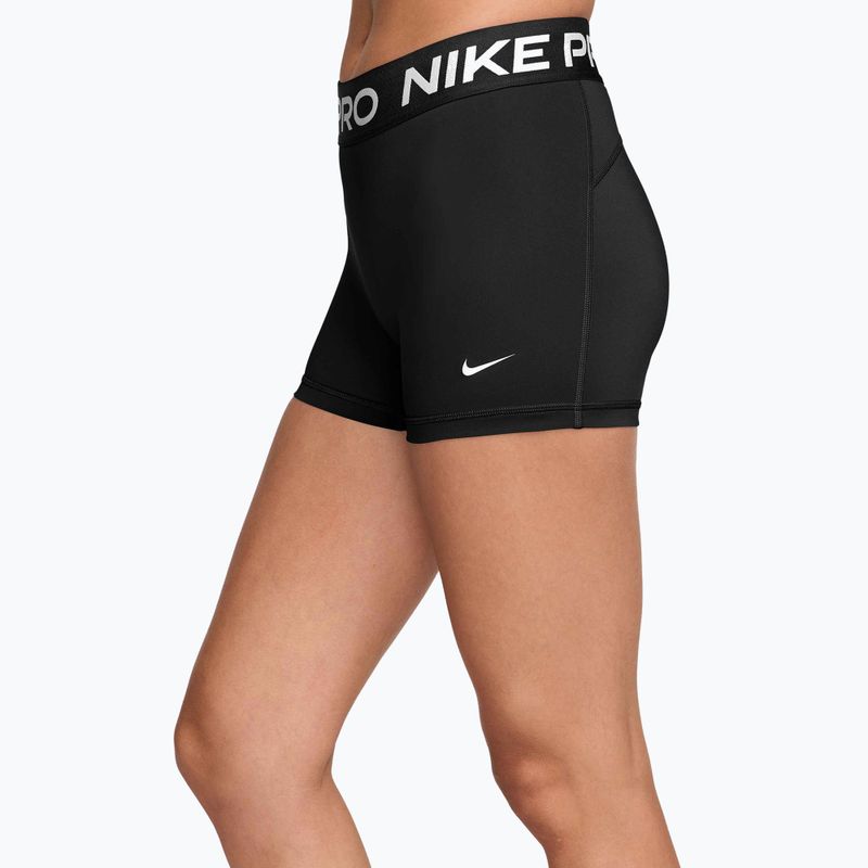 Spodenki damskie Nike Pro Mid-Rise Biker 3" black/white 3