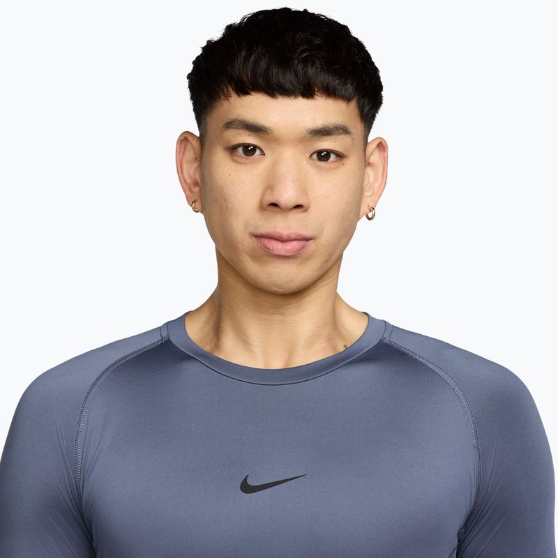 Longsleeve treningowy męski Nike Pro Dri-Fit Tight Fitness diffused blue/black 3