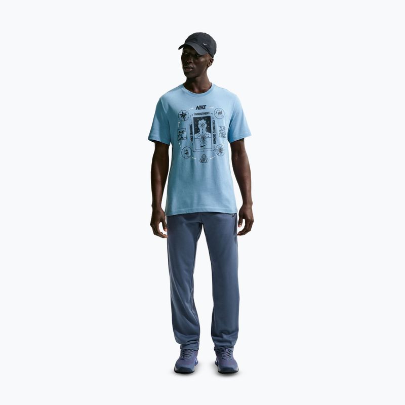 Spodnie treningowe męskie Nike Therma-FIT Open Hem diffused blue/diffused blue/black 2