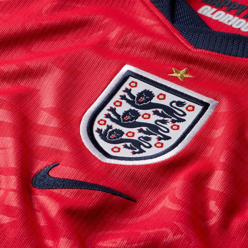 Koszulka piłkarska dziecięca Nike Anglia 2026 Stadium Away speed red/obsidian/white/obsidian 3