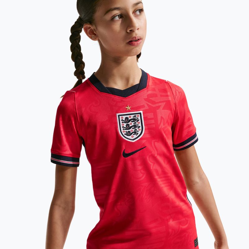 Koszulka piłkarska dziecięca Nike Anglia 2026 Stadium Away speed red/obsidian/white/obsidian 7