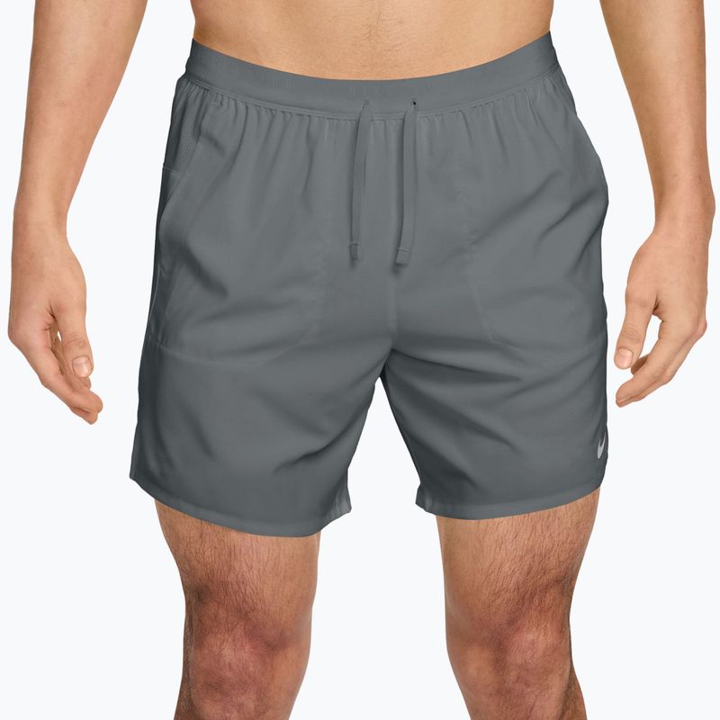Spodenki do biegania męskie Nike Stride Dri-Fit 2in1 7" smoke grey
