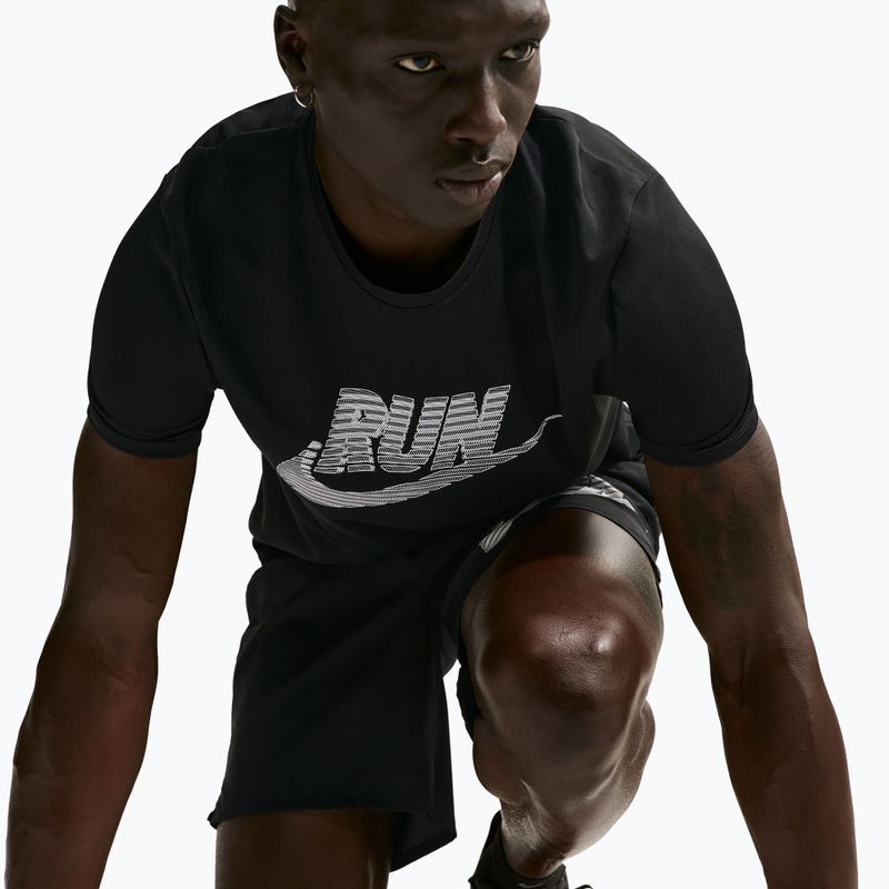 Koszulka do biegania męska Nike Miler Dri-Fit UV black/white 5