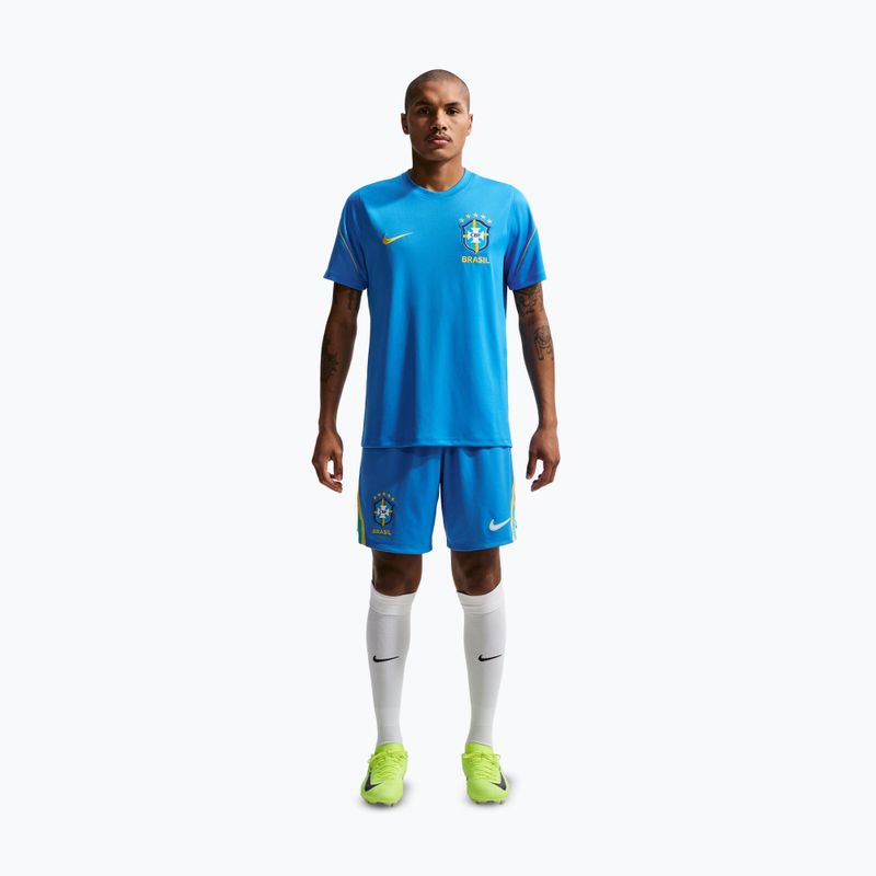 Spodenki piłkarskie męskie Nike Brazil 2026 Stadium Home lt photo blue/light menta/white 2