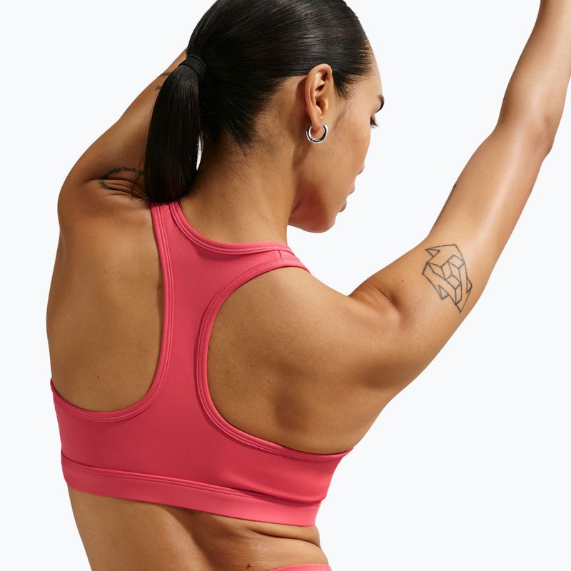 Biustonosz treningowy Nike Swoosh Medium Support sea coral/white 5