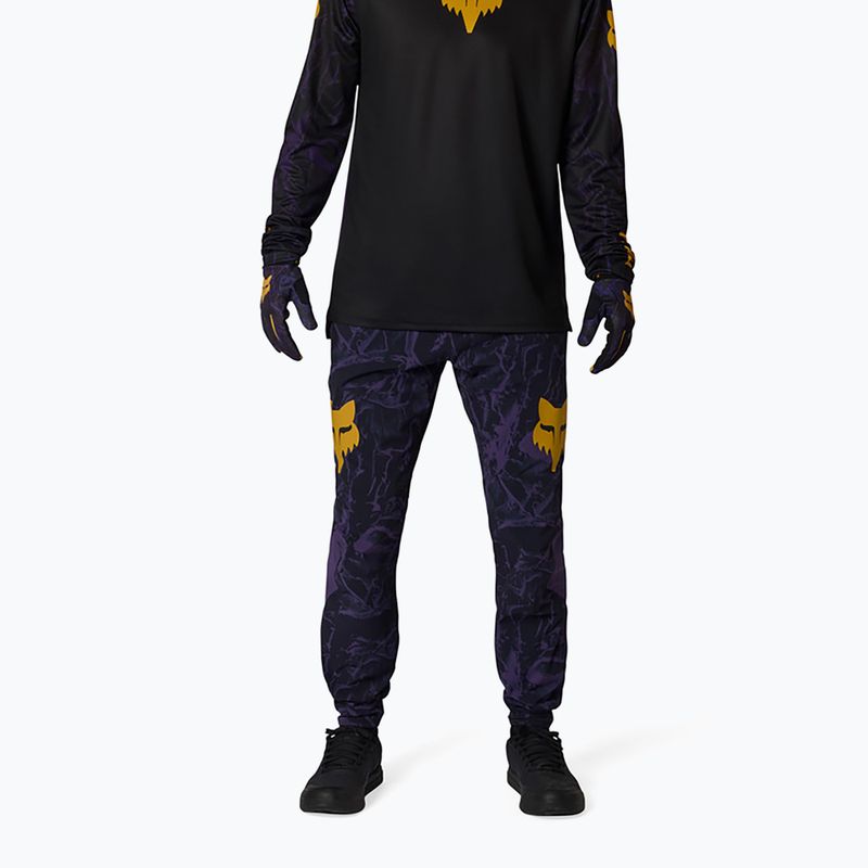 Spodnie rowerowe męskie Fox Racing Ranger Image Print plum