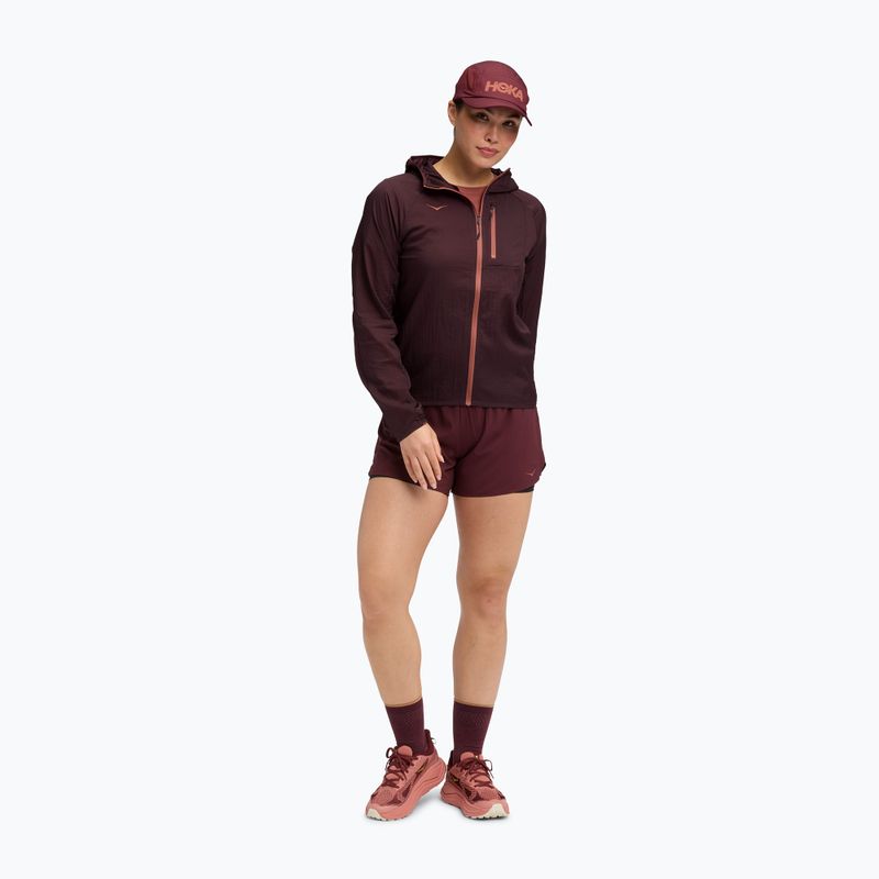 Kurtka do biegania damska HOKA Skyflow black cherry 2