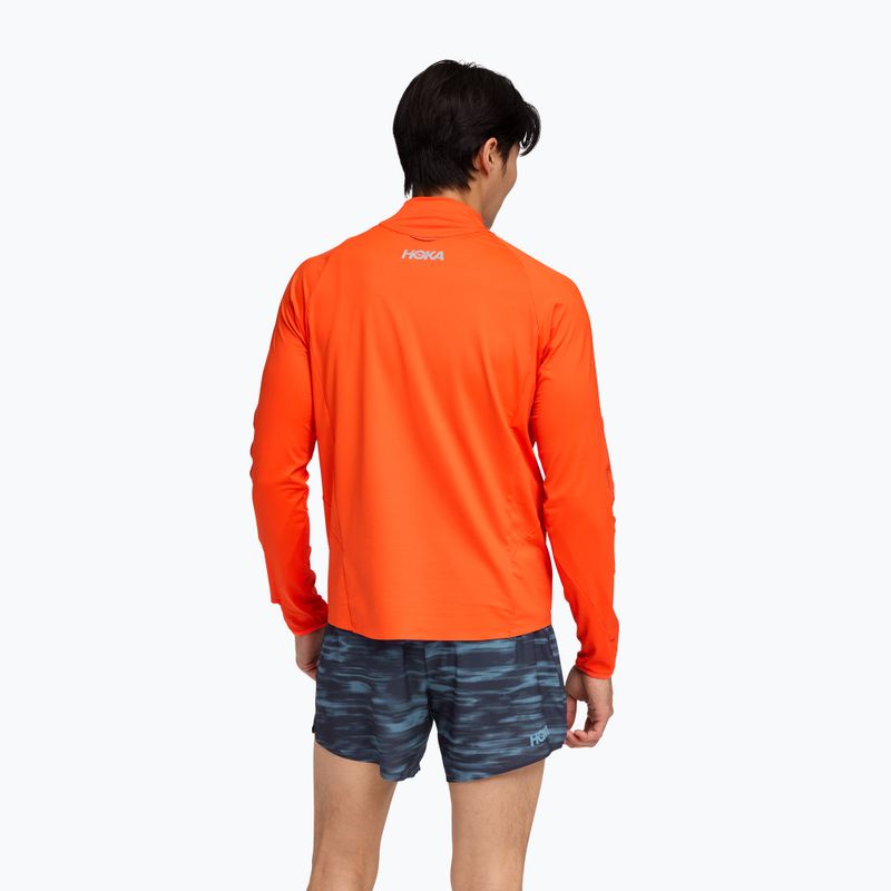 Bluza do biegania męska HOKA GlideTech Quarter Zip lava 3