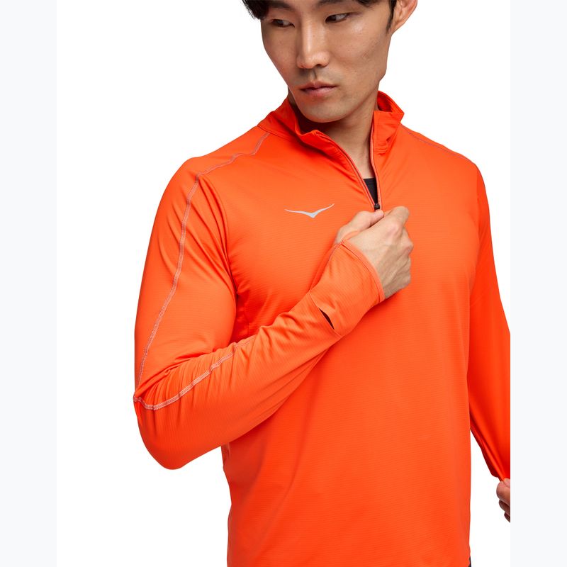 Bluza do biegania męska HOKA GlideTech Quarter Zip lava 4