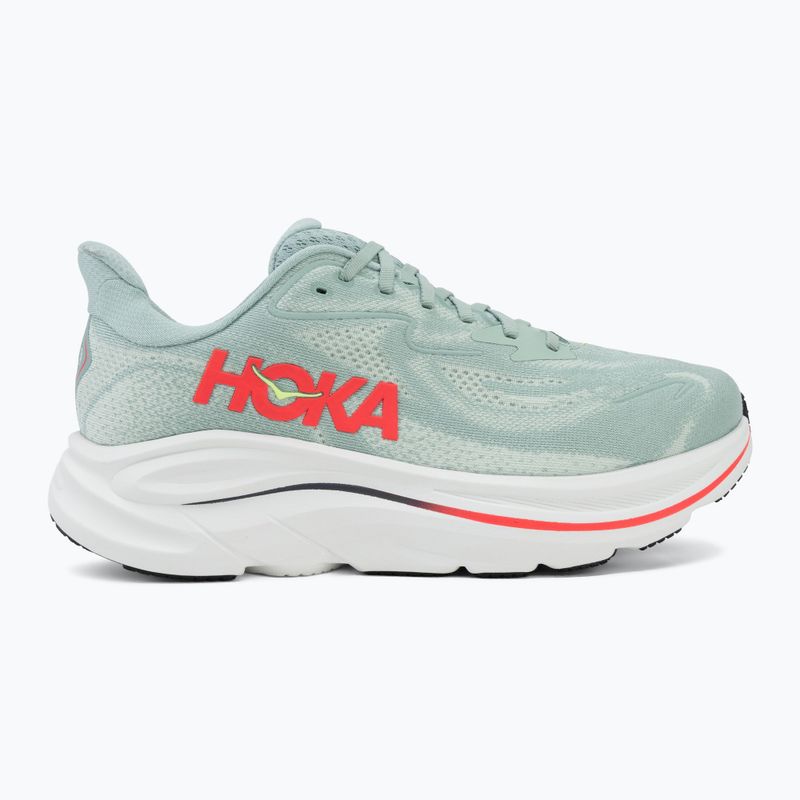 Buty do biegania męskie HOKA Clifton 10 Wide sage/neon flame 2