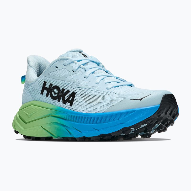 Buty do biegania damskie HOKA Challenger 8 Wide glimmering blue/tart apple 8
