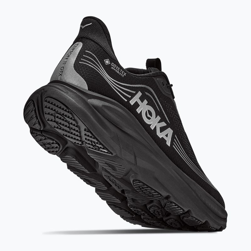 Buty do biegania damskie HOKA Clifton 11 GTX black/black 10