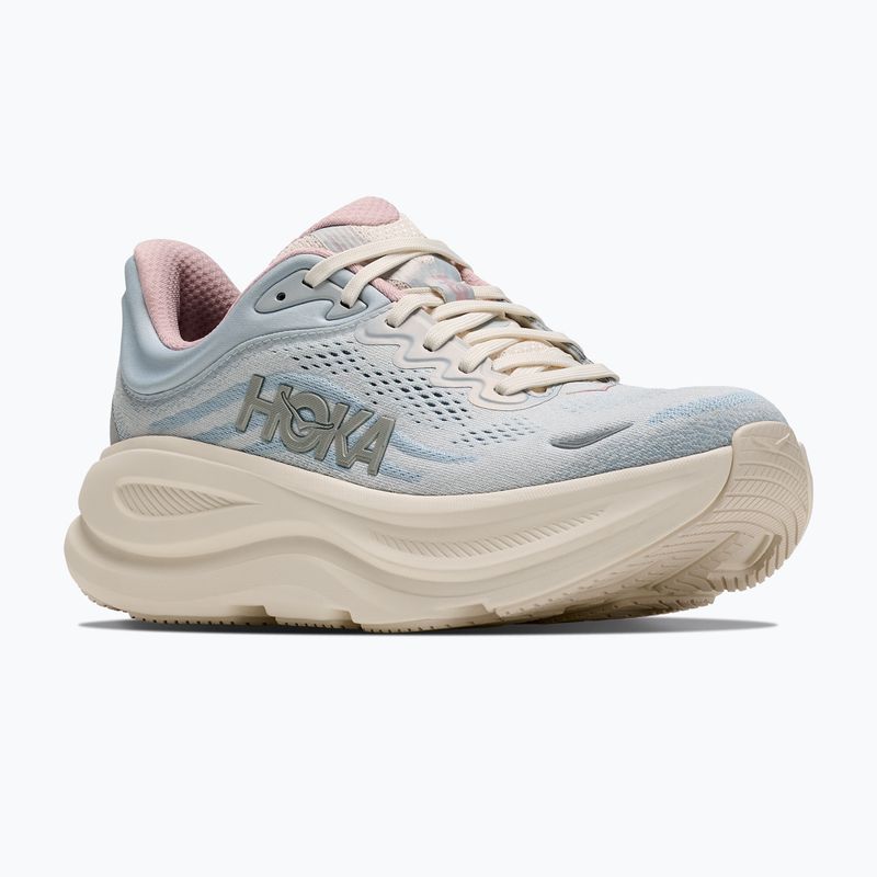 Buty do biegania damskie HOKA Bondi 9 GLM alabaster/mineral blue 8
