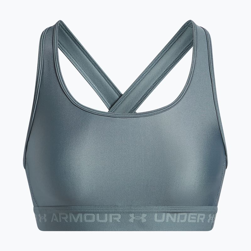 Biustonosz treningowy Under Armour Crossback Mid jasper blue/serpentine 3