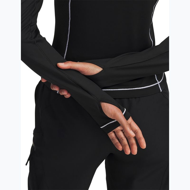 Longsleeve treningowy damski Under Armour ColdGear Textured 1/2 Zip black/white/metalic silver 4