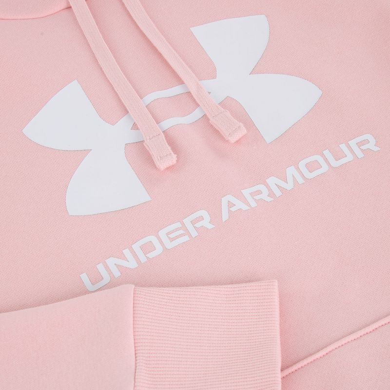 Bluza damska Under Armour Rival Fleece Big Logo Hoody prime pink/white 5