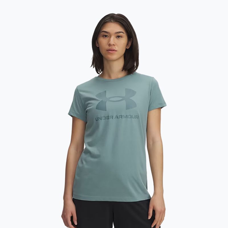 Koszulka treningowa damska Under Armour Rival Logo serpentine/jasper blue