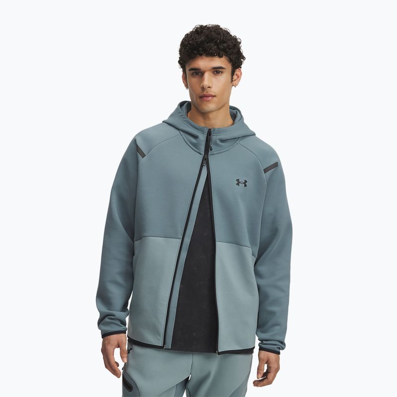 Bluza męska Under Armour Unstoppable Fleece Full Zip HD jasper blue/serpentine/black