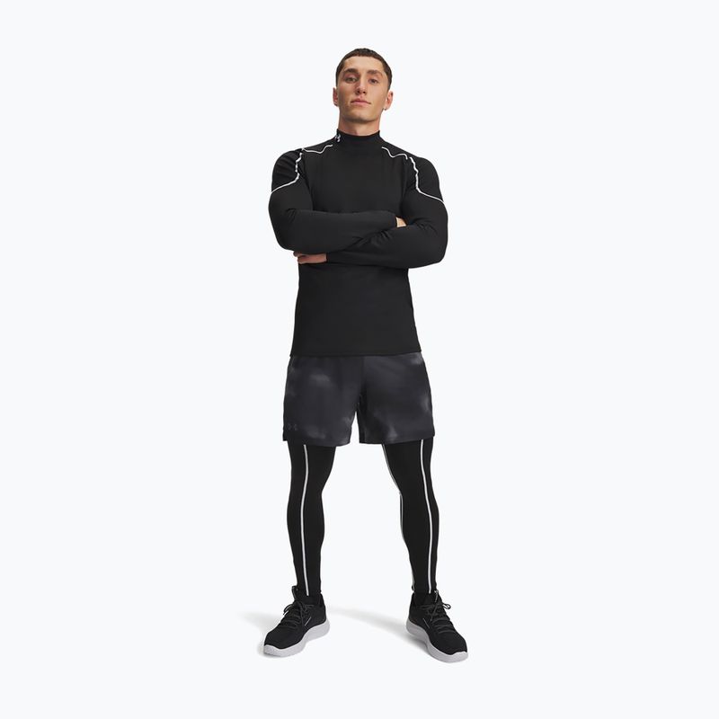 Legginsy męskie Under Armour Cold Weather Grid black/white/white 2