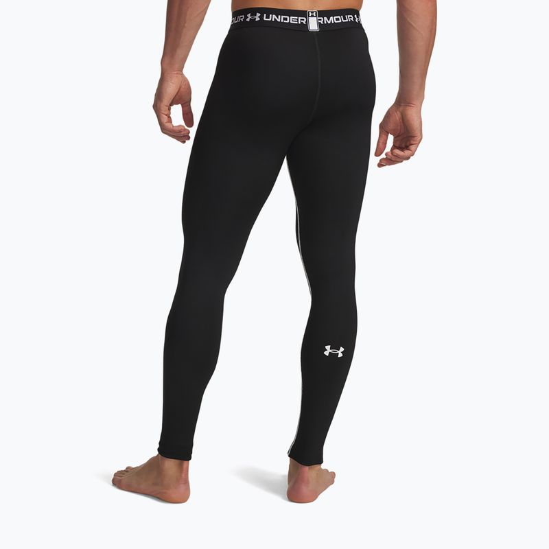 Legginsy męskie Under Armour Cold Weather Grid black/white/white 3