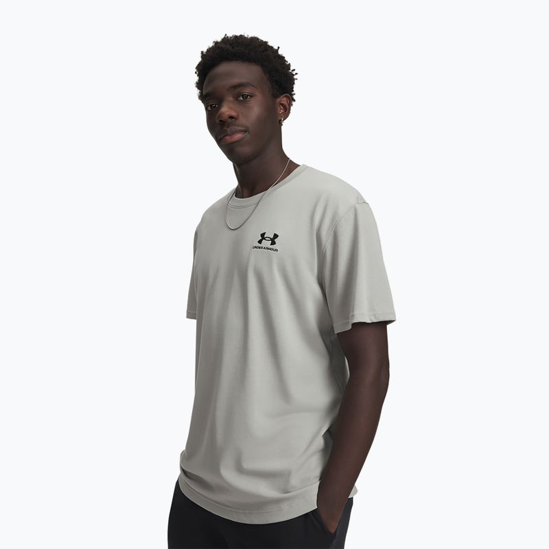 Koszulka męska Under Armour Logo Emb Heavyweight titanium/black
