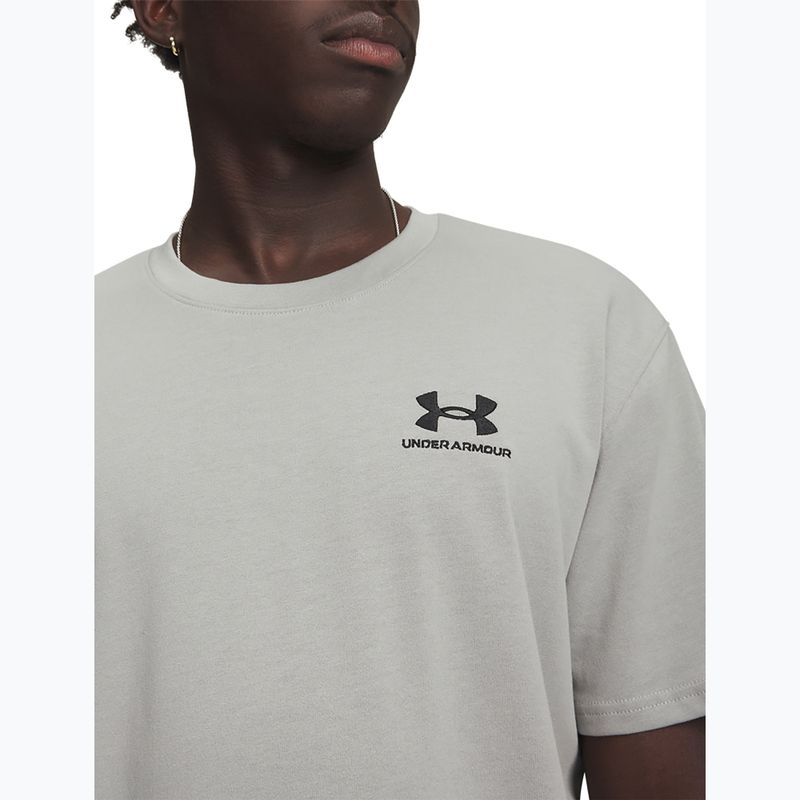 Koszulka męska Under Armour Logo Emb Heavyweight titanium/black 3